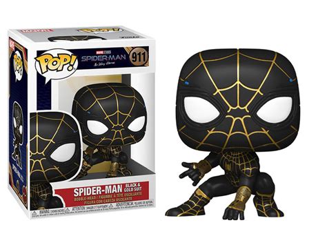 Funko Pop Homem Aranha Spider Man Gold Black Homem Aranha De