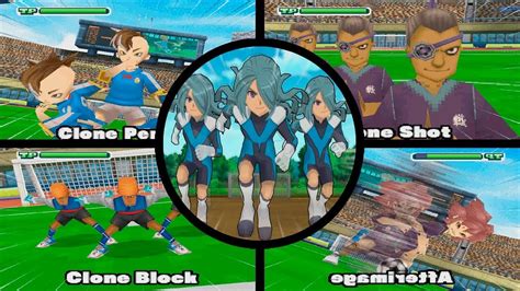 All Clone Hissatsu Techniques Inazuma Eleven Series Youtube