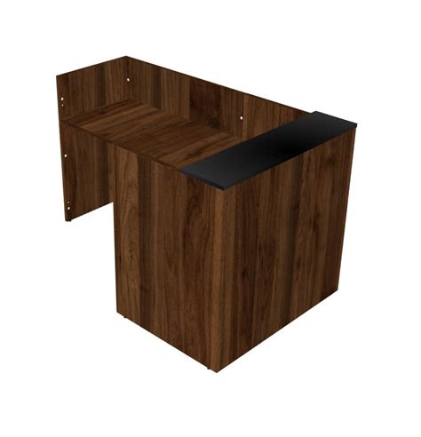 Black L Shaped Modular Reception Desk Plus Mobile Drawers Officestock