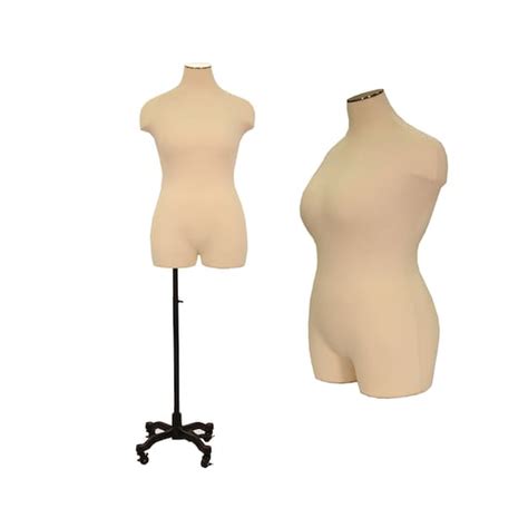 Adult Female Plus Size Half Body Mannequin 34 Dress Form Pinnable