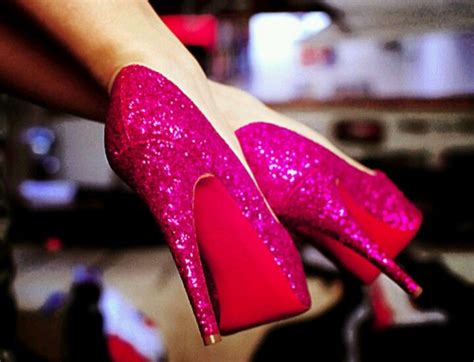 Stilttos Pink Glitter Heels Hot Pink Heels Pink Shoes