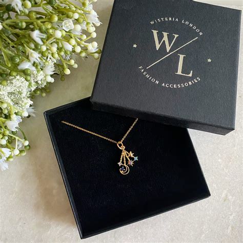 Shooting Star Necklace Celestial Jewellery Wisteria London