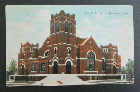 First Methodist Church Hutchinson Ks Posted Db Postcard Ebay