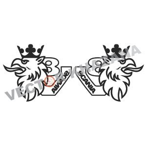 Scania V8 Griffin Logo svg cut