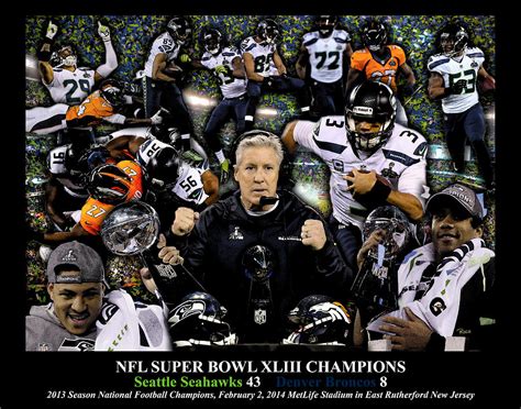 Seattle Seahawks Black 2013 Nfl National Foot League Super Bowl ...