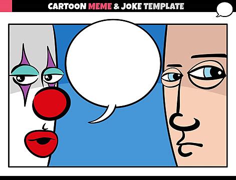 Cartoon Meme Template With Comic Characters Dialogue Meme Bubble Vector