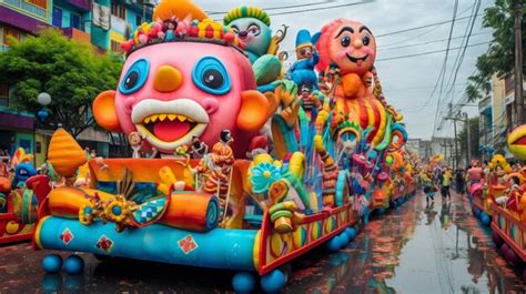 Premium AI Image | A colorful parade filled with floats and music