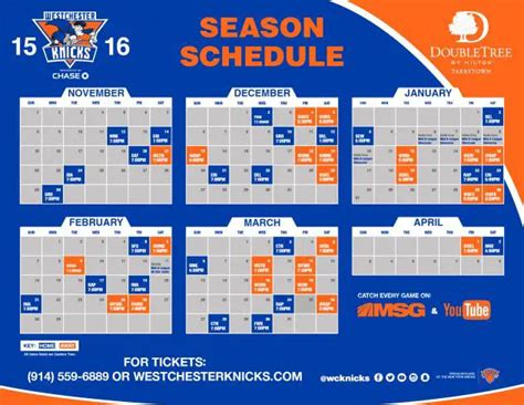 Knicks Printable Schedule Pe