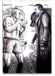 WWE Wall Poster Brock Lesnar Vs The Undertaker Fan Art Large Size