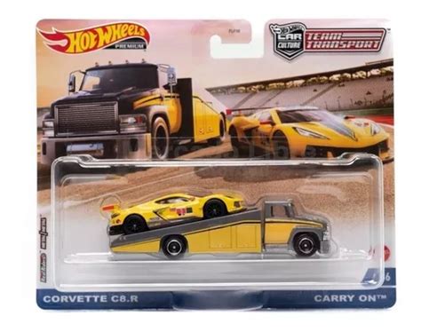 Hot Wheels Premium Corvette C8 R Team Transport Car Culture Cuotas