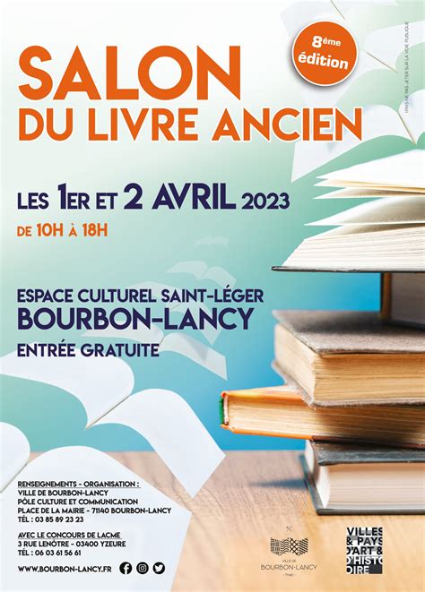 Le Salon Du Livre Ancien Revient Ville De Bourbon Lancy Ville De