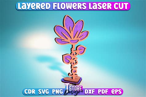 Layered Flower Laser Cut Svg Laser Svg Graphic By The T Store Design · Creative Fabrica