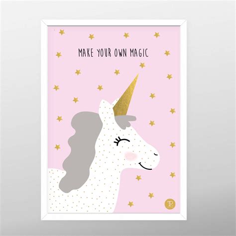 Unicorn Poster Star Poster Kids Room Poster Nursery Poster