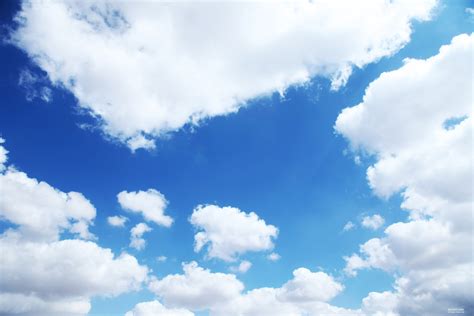 Blue Sky With Big White Clouds Background Photos Portfolio