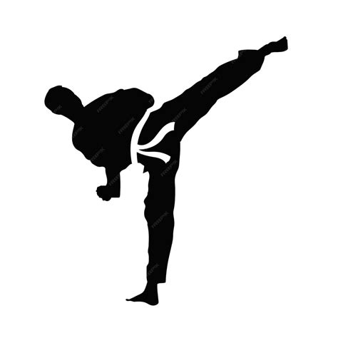 Premium Vector | Taekwondo martial arts sport silhouette vector design