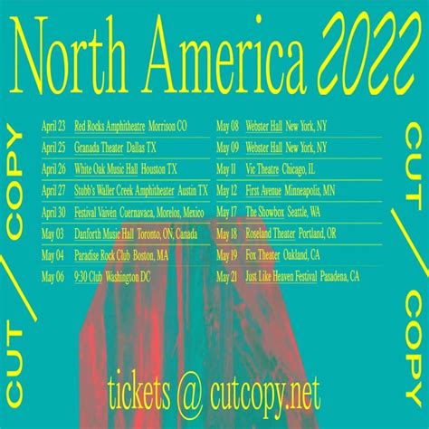 Cut Copy Announce Spring And Fall 2022 Tour Dates Alongside Limited