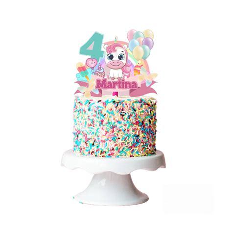 Cake Topper Personalizado Adorno Tarta Cumplea Artesanum