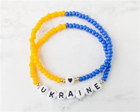 Of Profits Donated To Support Ukraine Bracelet Ukraine Etsy