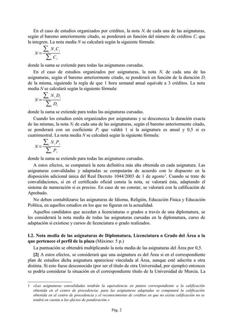 Baremo Criterios Valoracion Seleccion Profesorado PDF