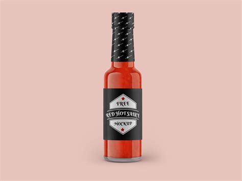 Chili Pepper Hot Sauce Bottle Mockup Set Free Psd Templates