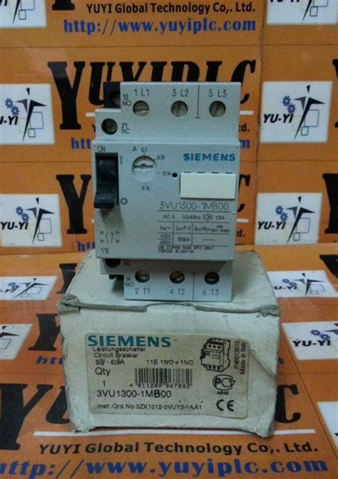 SIEMENS 3VU1300 1MB00 CIRCUIT BREAKER 裕益科技自動化設備可程式編碼器PLC分散式控制系統DCS