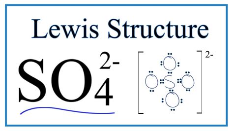 How To Draw The Lewis Structure Of So4 2 Sulfate Ion 57 Off