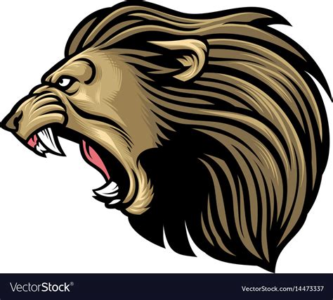 Roaring Lion Head Royalty Free Vector Image VectorStock