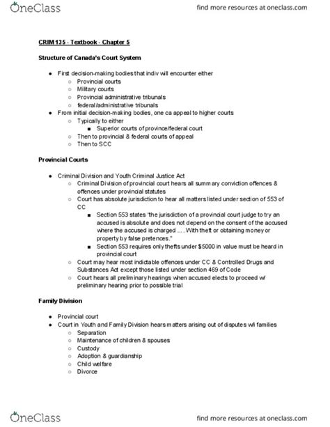 Textbook Notes For CRIM 135 At Simon Fraser University SFU