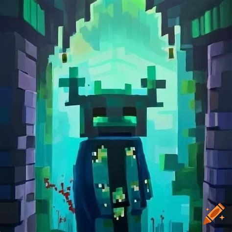 Minecraft Warden Detailed Art Piece In Realistic Style On Craiyon