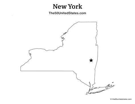 Free Printable State Map of New York with Cities (Labeled) | The 50
