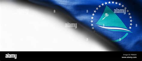 The Pacific Community Flag On White Background Stock Photo Alamy