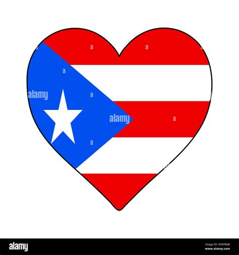 Puerto Rico Heart Shape Flag Love Puerto Rico Visit Puerto Rico