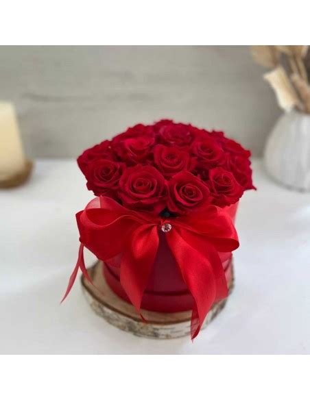 Caja de Rosas Eternas rojas Floristería Mallorca