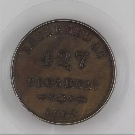 1863 Civil War Token Albany NY NY 10A 4a Pvt Tokens Civil War Tokens