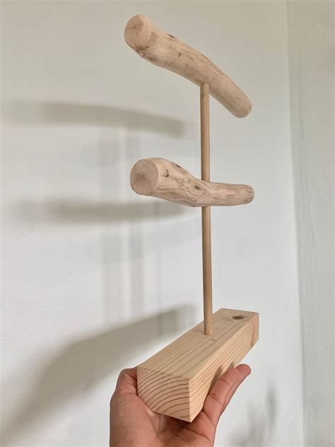 Two Tiered Driftwood Necklace Stand Handcrafted Women S Etsy