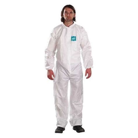 Ansell Coveralls 25 Pk White Microporous Film Laminate Zipper Wh18