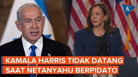 Kamala Harris Absen Saat Netanyahu Pidato Di Kongres As Youtube