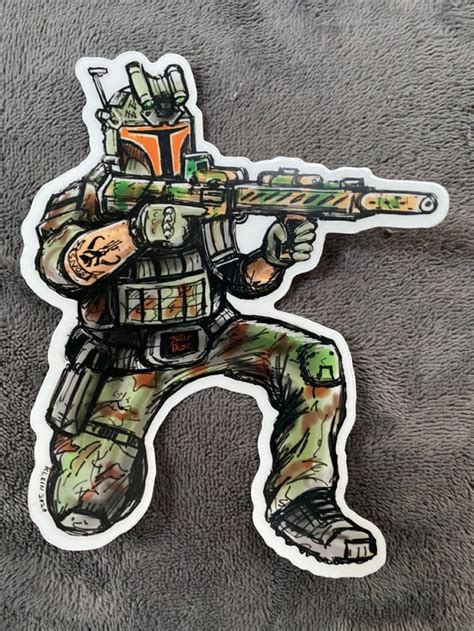 Mando Trooper Merc Battle Tribe Star Wars Stickers Star Wars