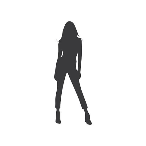 Icono De Chica Modelo Vector Premium