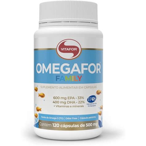 Omegafor Family Ômega 3 500mg EPA DHA 120 Cápsulas Vitafor Shopee Brasil