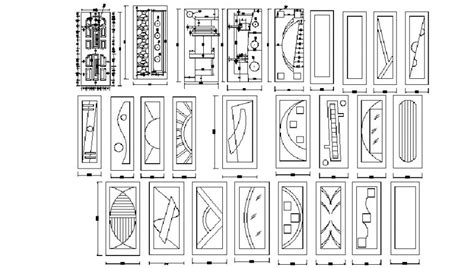 Multiple Single Wooden Door Elevation Blocks Cad Drawing Details Dwg File Cadbull