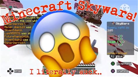 I Suck At Minecraft Skywars Minecraft Skywars Youtube