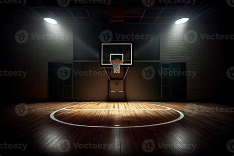 Basketball Hoop In The Gym 22935088 Stock Photo At Vecteezy