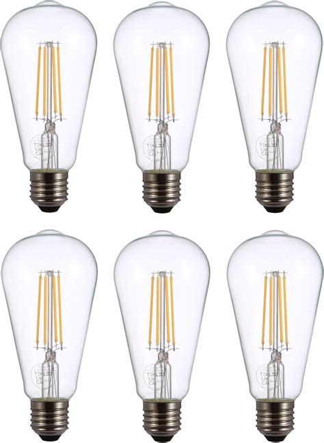 TEKLED ST64 Filament Vintage LED Bulbs E27 Edison Screw Energy