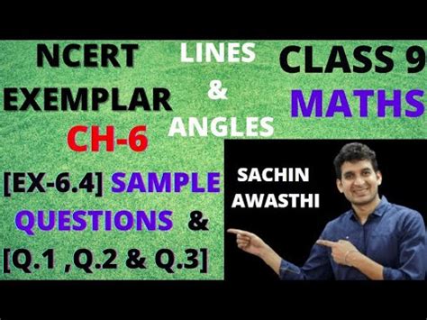 CLASS 9th MATHS CH 6 LINES ANGLES NCERT EXEMPLAR SAMPLE