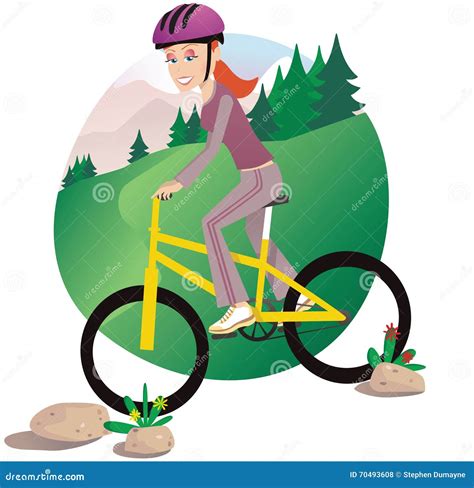 Mountain Biking Doodle Concept Vector Illustration | CartoonDealer.com ...