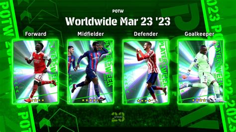 EFootballHUB On Twitter OFFICIAL POTW Worldwide Mar 23 23