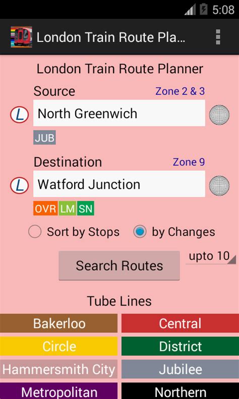 London Train Route Planner Uk Appstore For Android