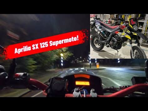 Aprilia Sx Supermoto Night Ride Youtube