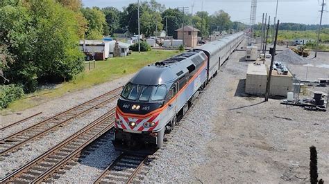 Metra MP36 401 west at Rondout, Illinois on September 10, 2023 - YouTube